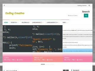 Screenshot sito: Coding Creativo