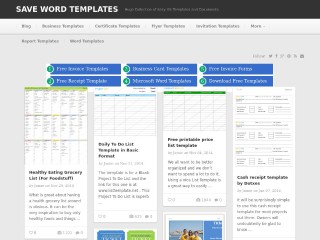 Screenshot sito: Save Word Templates