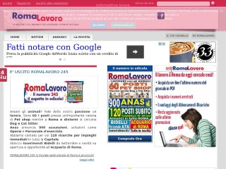 Screenshot sito: RomaLavoro