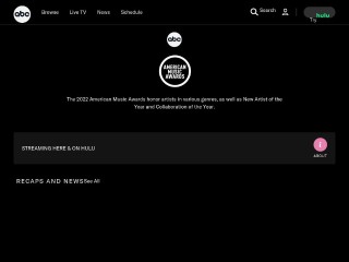 Screenshot sito: American Music Awards