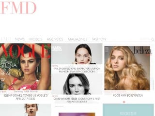 Screenshot sito: Fashion Model Directory