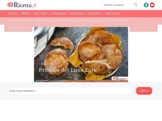 Screenshot sito: Ricetta.it
