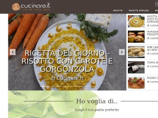 Screenshot sito: Cucinare.it