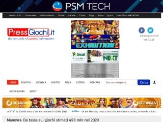 Screenshot sito: Pressgiochi.it