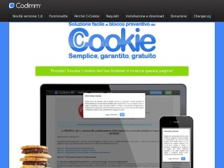 Screenshot sito: C-Cookie