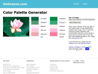 Screenshot sito: Color Palette Generator
