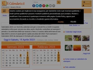 Screenshot sito: Il-Calendario.it