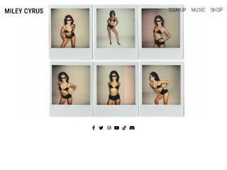 Screenshot sito: Miley Cyrus