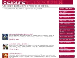 Screenshot sito: Oroscopastro.com