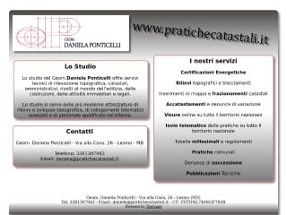 Screenshot sito: Pratiche Catastali