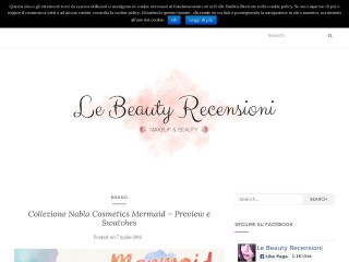 Screenshot sito: Le Beauty Recensioni