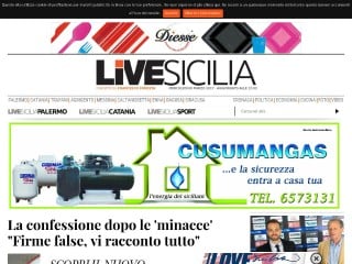 Screenshot sito: Live Sicilia