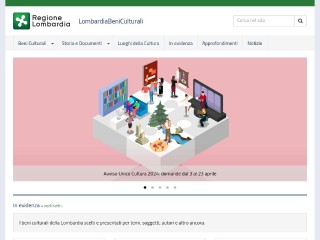 Screenshot sito: Lombardia Beni Culturali