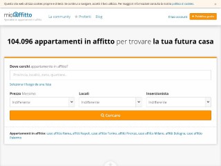 Screenshot sito: Mioaffitto.it