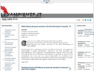 Screenshot sito: Lexambiente