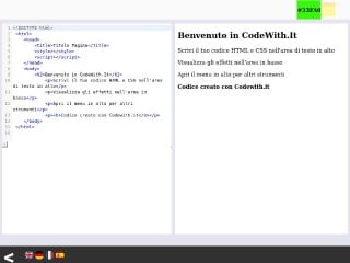 Screenshot sito: Codewith.it