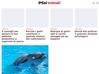 Screenshot sito: I Miei Animali
