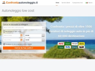 Screenshot sito: ConfrontaAutonoleggio.it