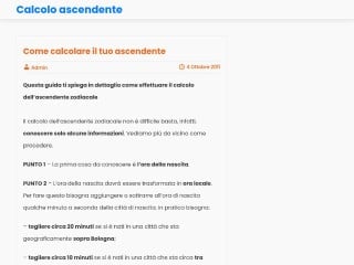 Screenshot sito: Calcoloascendente.it