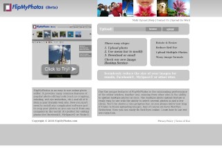 Screenshot sito: Flip My Photos