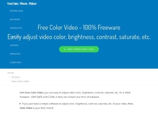 Screenshot sito: Free Color Video