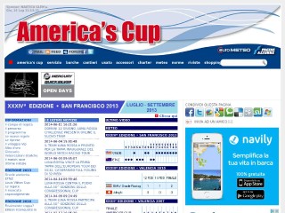 Screenshot sito: Nautica.it America's Cup