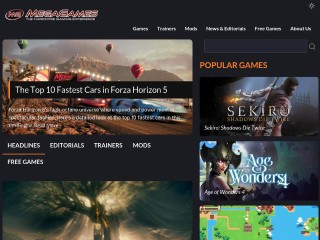 Screenshot sito: MegaGames.com