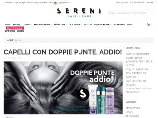 Screenshot sito: Sereni Hair & Blog