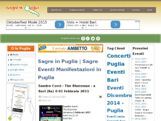 Screenshot sito: Sagre in Puglia