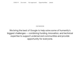 Screenshot sito: Google.org