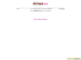 Screenshot sito: Rimas.es