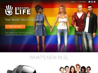 Screenshot sito: Second Life
