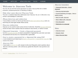 Screenshot sito: HtaccessTools.com