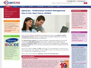Screenshot sito: OpenCms