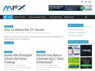 Screenshot sito: Mercati Forex