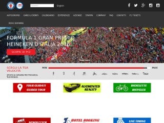 Screenshot sito: Autodromo di Monza