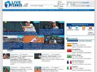 Screenshot sito: LiveTennis.it