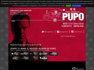 Screenshot sito: Pupo
