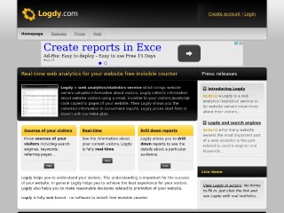 Screenshot sito: Logdy