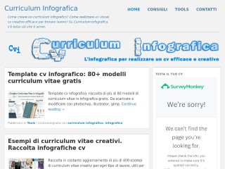 Screenshot sito: Curriculum Infografica