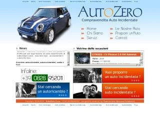 Screenshot sito: Auto Zero