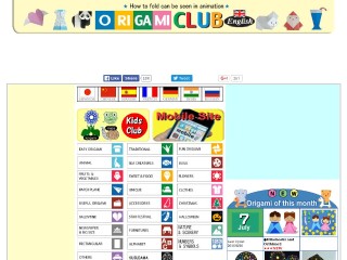 Screenshot sito: Origami-club.com