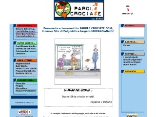 Screenshot sito: Parolecrociate.com