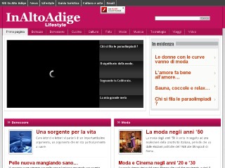 Screenshot sito: In Alto Adige