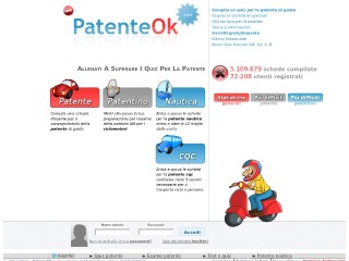 Screenshot sito: PatenteOK
