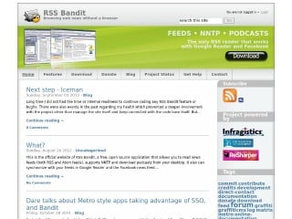Screenshot sito: Rss Bandit