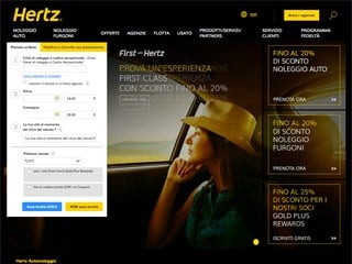 Screenshot sito: Hertz