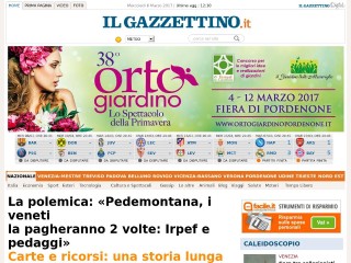 Screenshot sito: Il Gazzettino