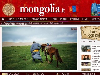 Screenshot sito: Mongolia.it