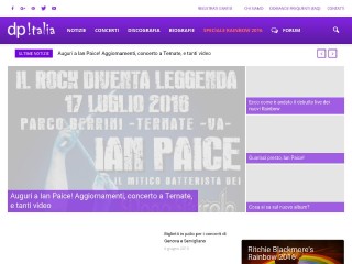 Screenshot sito: Deep Purple Italia